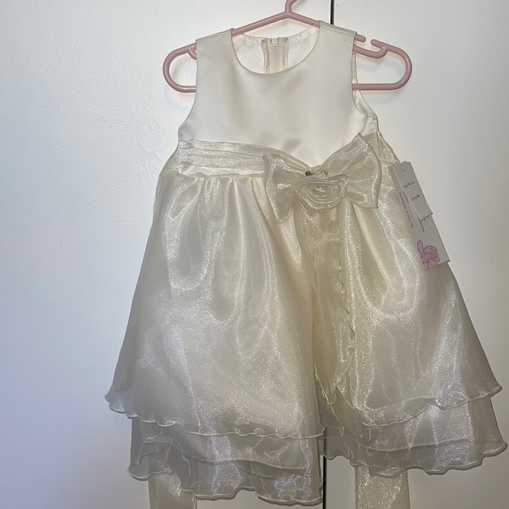 Blossom toddler dress -  ivory color new with tags never worn